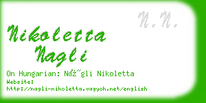 nikoletta nagli business card